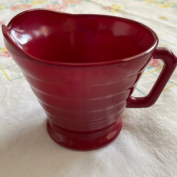 Hazel-Atlas | Kitchen | Vintage Red Hazel Atlas Mini Pitcher Creamer ...